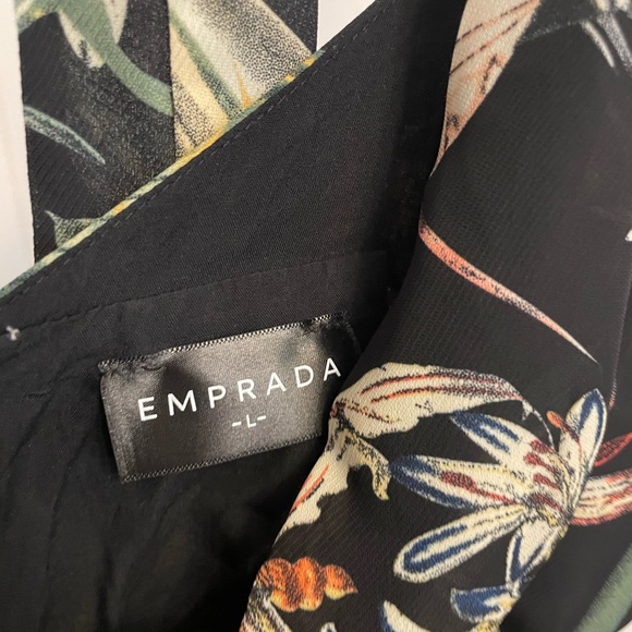 Emprada tropical print wide leg jumpsuit- size L - Picture 4 of 4